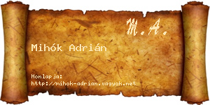 Mihók Adrián névjegykártya